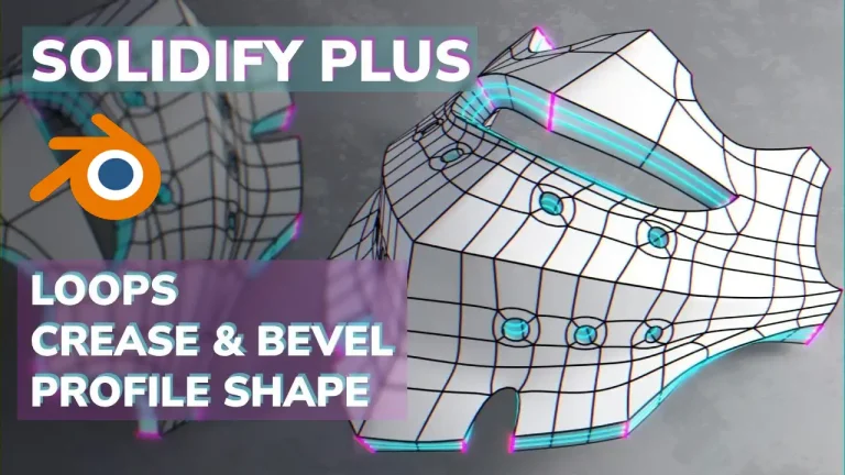 BlenderのSolidify（ソリッド化）モディファイアの機能を拡張したジオメトリノードベースのツール「Solidify Plus」