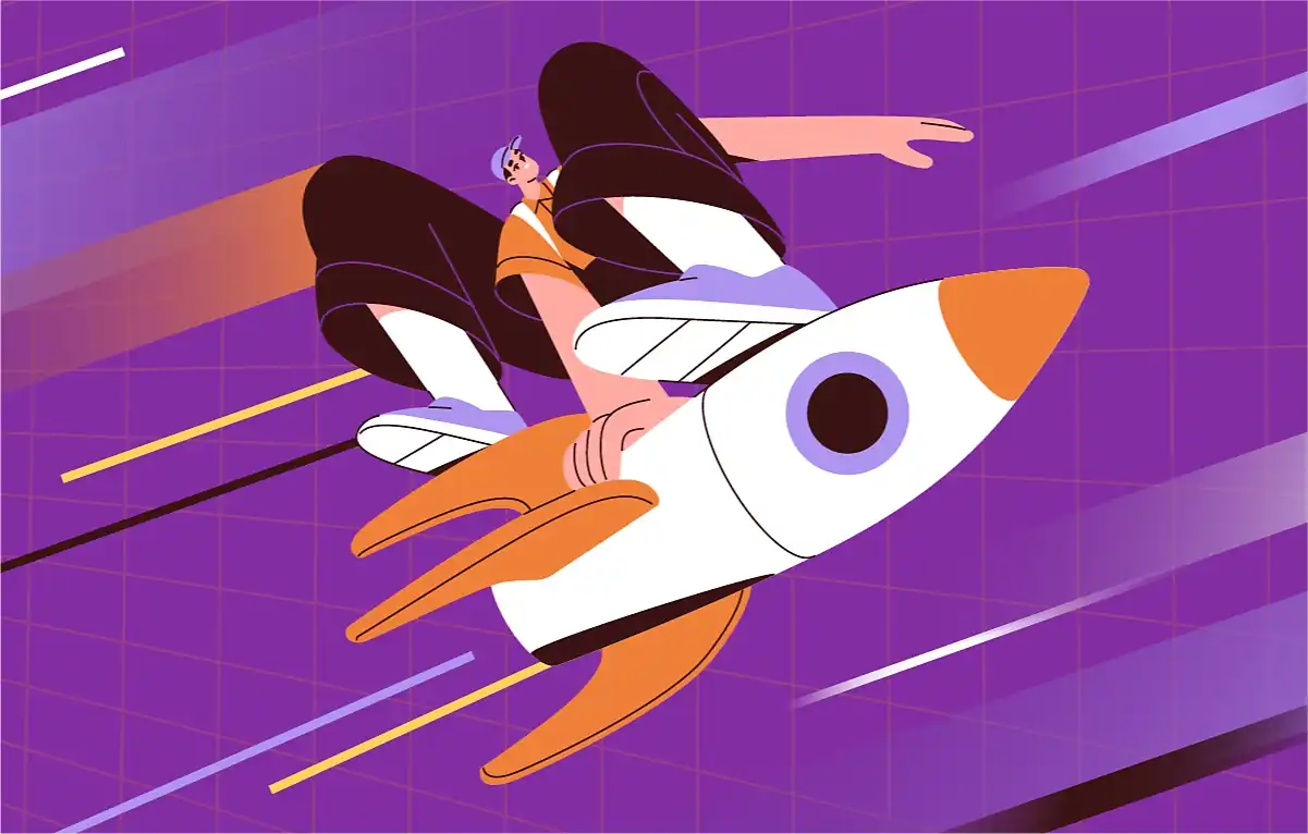 パフォーマンス向上を示す抽象的なビジュアル