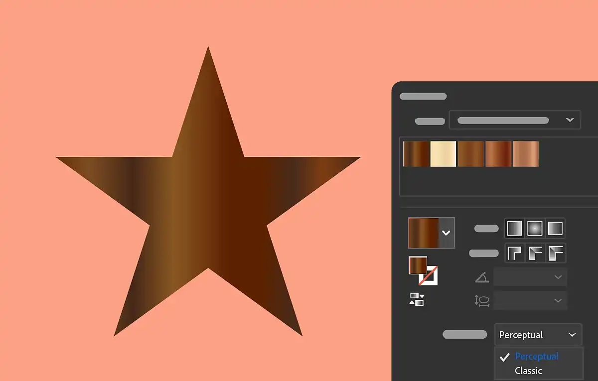 知覚的補間を使用した自然なグラデーション