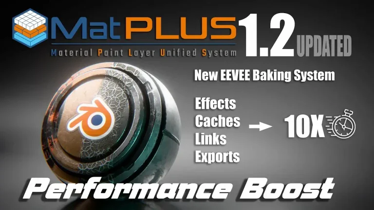 Blender用3Dペイント「MatPlus 1.2」アップデート！Eeveeベイクにより大幅にパフォーマンスが向上