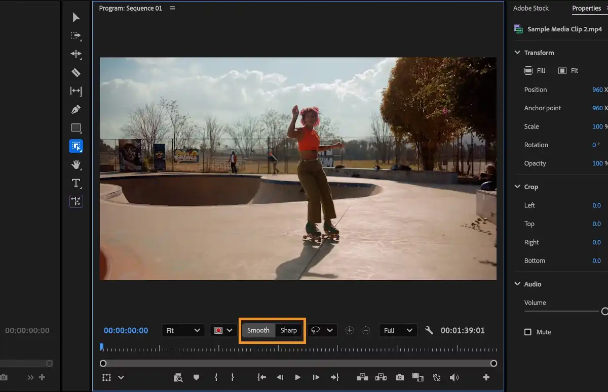 プログラムモニターでのモード選択