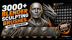 圧倒的ボリューム！3000種超えのBlender用スカルプトブラシパック「3000+ Sculpting Brushes」